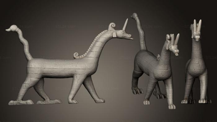 Animal figurines (Muuu Figurine, STKJ_0589) 3D models for cnc